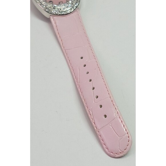 Adrienne Quartz ADR057 Womens Watch Pink Band Diamond Jewel Trim New Battery - Picture 9 of 13